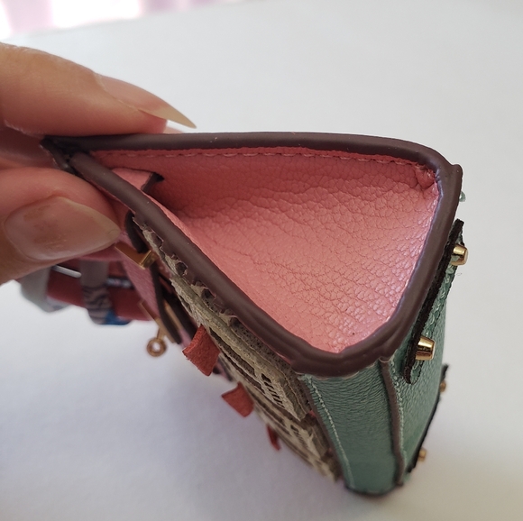 Handmade Tiny PU Leather Handbag Keychain Lovely Pendant Bag Earphone Case - Picture 11 of 11